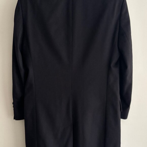 $995 Hugo Boss Navy Wool Cashmere Overcoat/ Top Coat- 40 Medium - Picture 10 of 15
